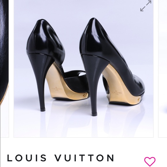Louis Vuitton Leather Peep Toe Gold Plate - Picture 7 of 8